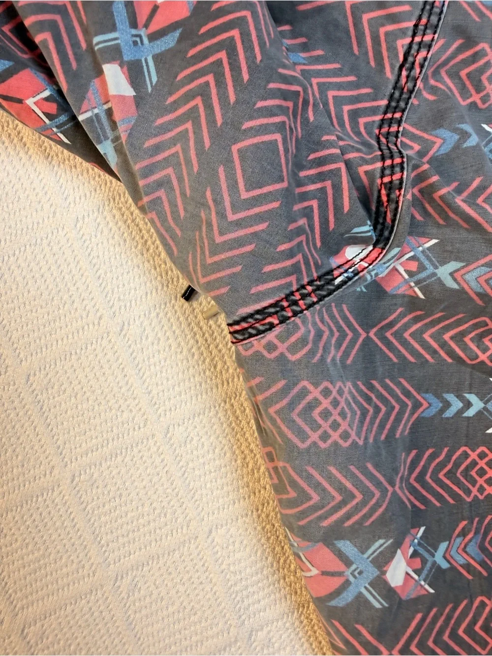 Y2K Volcom Cinch Fly Boardshorts Sz 29 Surf Geometric Print Swim Trunks Vintage
